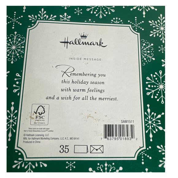 Hallmark Holiday Cards complete set 35 self sealing envelopes w/seals -UNOPENED - Picture 3 of 5